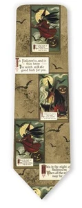 BRUJAS VINTAGE DE HALLOWEEN POR TODA LA CORBATA DE SEDA 4710 S - Imagen 1 de 1