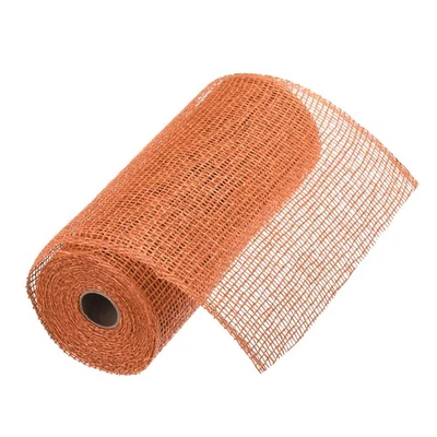 Malla de arpillera de polietileno de 10 pulgadas para cinta de malla de corona 10 yardas naranja brillante Foto 1 de 4