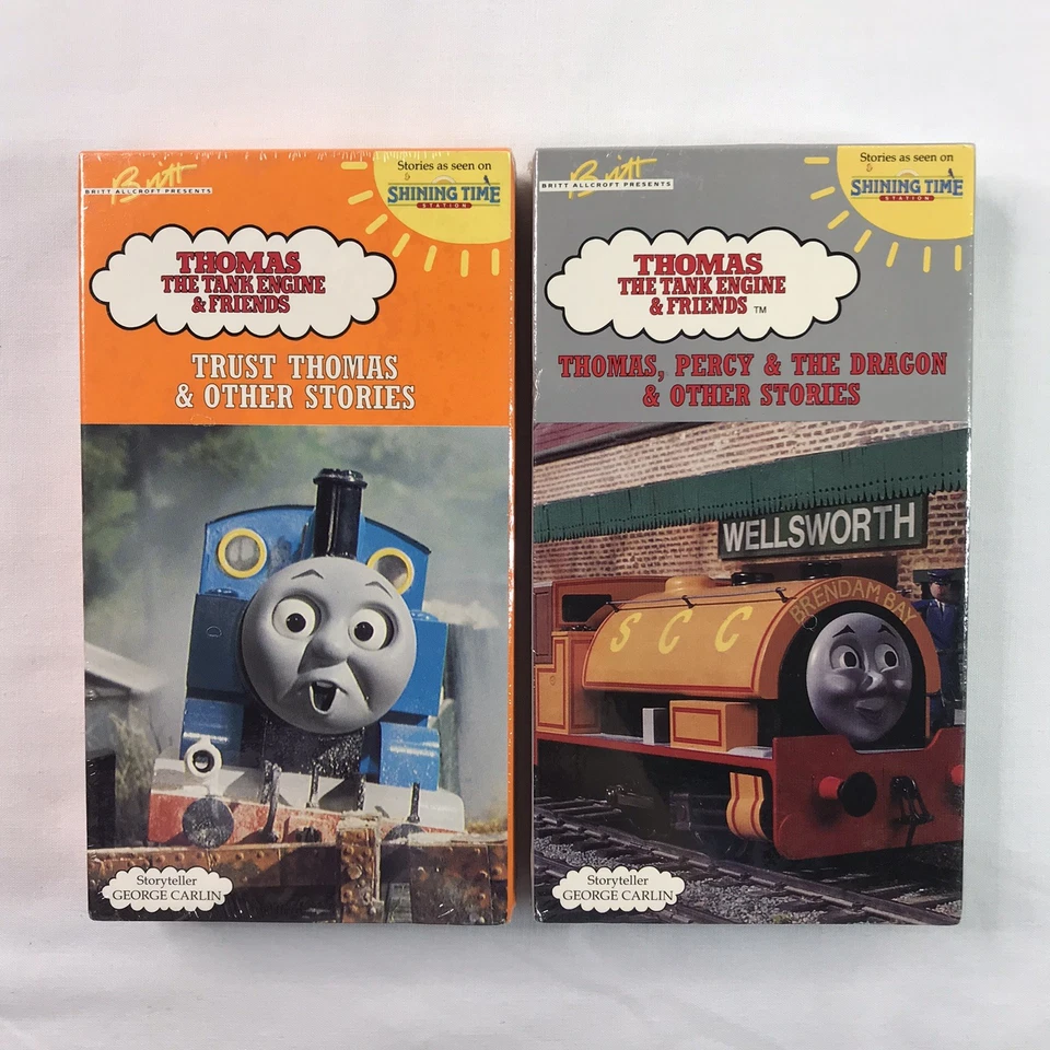 RARE Thomas The Tank Engine 2 VHS Tape Lot Trust Thomas George Carlin HTF SEALED - Image 1 of 4