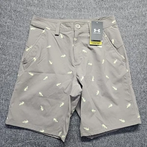 Under Armour 1383567 FISH HUNTER 2.0 Printed Fish Lure Taupe Casual Shorts 28 - Picture 1 of 11