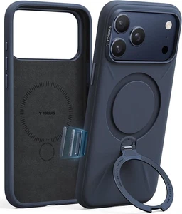 TORRAS Ostand Q3 Silicone for iPhone 17 Pro Max Case, Fit for MagSafe, Deep Blue - Picture 1 of 1