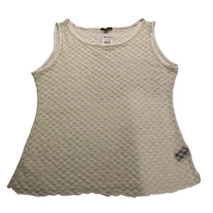 Vila Milano Sleeveless Tank Women’s Size Medium Ivory See Through Polka Dot - Picture 1 of 12