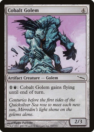 Cobalt Golem LP Mirrodin Artifact Creature Mtg Magic English Regular  - Image 1 of 1