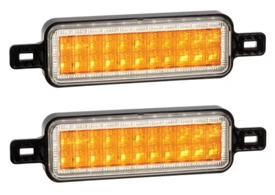 2 x Narva 95202 Multivolt LED Amber Indicator Bull Bar Lamp w/White LED Park Rin - Image 1 of 2