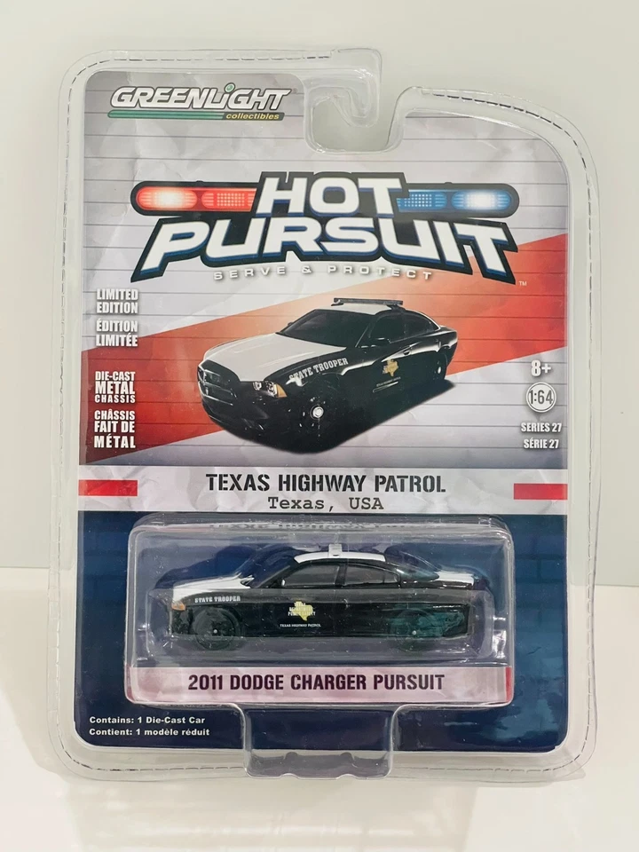 Greenlight Hot Pursuit Series 27 Texas Highway Patrol 2011 Dodge Charger 1/64 - Image 1 of 4