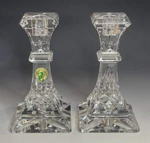 Coppia di portacandele Waterford Crystal Lismore 6 1/4" - Made in Ireland - Foto 1 di 9