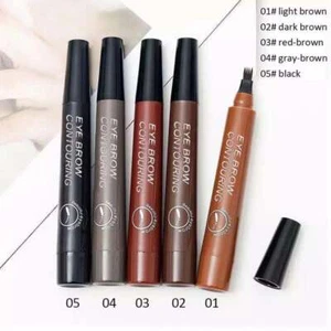 Microblading Tattoo Eyebrow Ink Pen Long Lasting Eye Brow Pencil 3D Fork Makeup - Picture 1 of 19