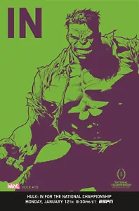 HULK #10 1:10 ESPN IN THE GAME VARIANT NATIONAL CHAMPIONSHIP 2014 MARVEL 020325 - Picture 1 of 2