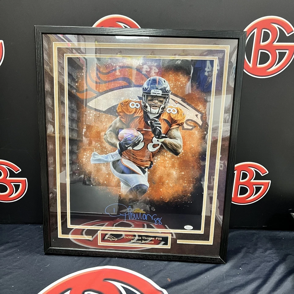 Demaryius Thomas Firmado 16x20 Denver Broncos Autografiado Campeón del Super Bowl JSA Foto 1 de 3