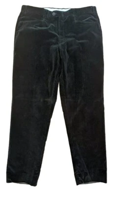 Brioni Cannes Corduroy Pants 35 x 30 Dark Green Flat Front Trousers - Image 1 of 4