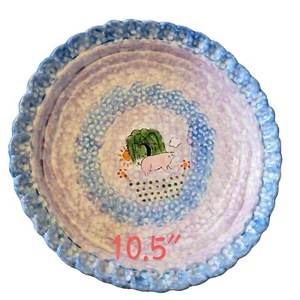 Plato de pastel Andrea West 10,5" quiche pellizcado y bobina para cerdo Sigma Usado en excelente condición - Imagen 1 de 4