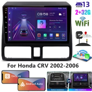 For 2002-2006 Honda CRV Stereo Radio Android 13 GPS Navi Carplay RDS 2 DIN 2+32G - Picture 1 of 14