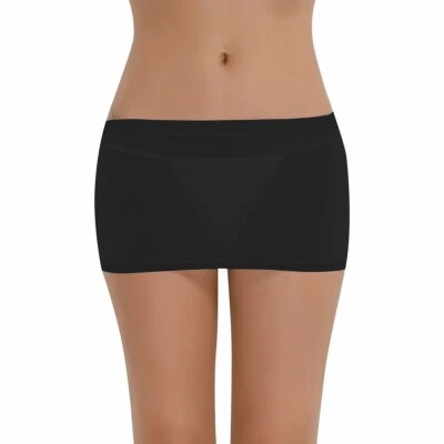 Mini Rock Damen Sexy Stretch Minirock Kurz Transparent Nachtclub Party Röcke - Bild 1 von 2