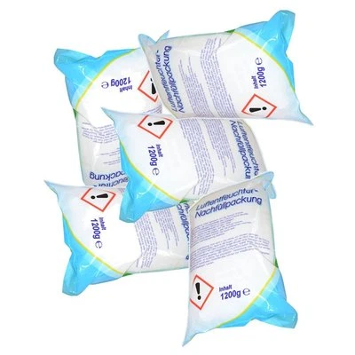 VABIONO 5 x Raumentfeuchter-Nachfüllpackungen à 1,2 kg Entfeuchter Granulat Vliesbeutel