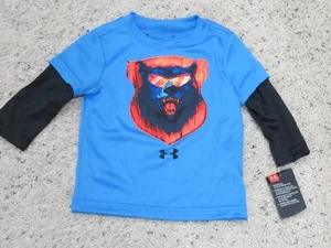 Under Armour Grizzly Bear Baby Boys Long Sleeve Shirt Top 12 Mos. - Picture 1 of 2