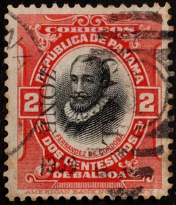 Canal Zone Stamp Scott #27 Used - 2 Cents Overprinted Vermillion & Black Cordoba - Picture 1 of 1