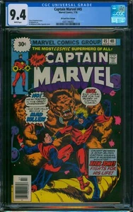CAPTAIN MARVEL #45 (1976) ⭐ 30 CENT PRICE VARIANT ⭐ CGC 9.4 Bronze Age Comic - Imagen 1 de 2