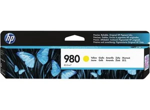 HP Genuine 980 D8J09A Yellow Ink For OFFICEJET COLOUR MFP X585 X555 6,000 Pages - Picture 1 of 2