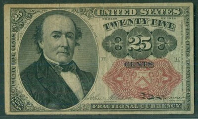 25¢ Fractional, Fr. #1309, VF+ - Image 1 of 2