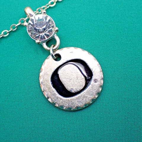 University of Oregon Ducks Pendant Necklace U of O Black Silver CZ 21 inch chain Cover
