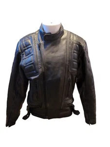 Vintage Belstaff Cafe Racer 1967 Men’s Black Leather Biker Jacket - Size 46 - Picture 1 of 13