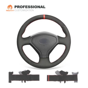 DIY Black Suede Steering Wheel Wrap for Subaru Forester Impreza Legacy 2005-2007 - Foto 1 di 12