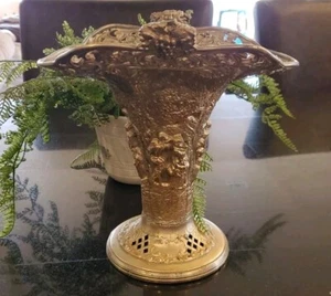 Barbour Silver Co Versilberte Repousse Vase Braut Hochzeit - Bild 1 von 10
