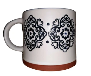 Tuscan Villa Ceramic Pottery Blue Italian Floral Scroll Coffee Mug Tea Cup 3.5" - Imagen 1 de 7