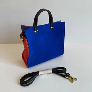 Clare V Simple Tote Bebe Colorblock Crossbody Bag Mini Leder Handtasche TOP - Bild 1 von 10