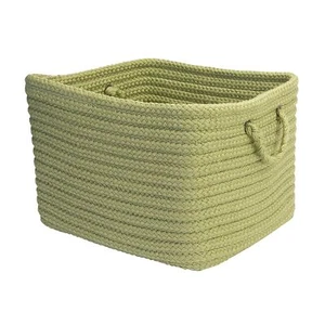 Colonial Mills Modern Farmhouse Braided Mudroom Basket, 12"x10"x8", Sage - Picture 1 of 5