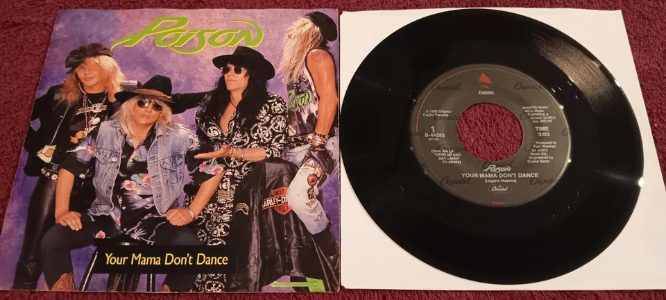 Poison, Your Mama Don't Dance, Look What The Cat Dragged In, 45", B-44293, VG++ - Image 1 of 2