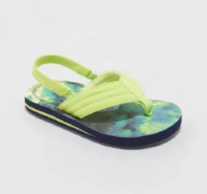 NEW Cat & Jack Kids' Boys Ash Flip Flop Sandals Size Small (5/6) - Picture 1 of 1