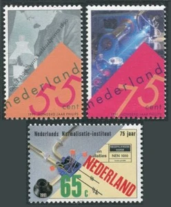 Netherlands 792-794,MNH.Michel 1406-1408. Philips Electronics, centenary, 1991. - Picture 1 of 1