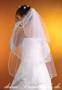 Brautschleier Schleier 3-lagig Hochzeit weiss ivory creme chmpagner neu - Bild 1 von 1