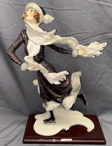 1989 Giuseppe Armani Figurine Four Seasons Collection Winter Skating - Picture 1 of 10