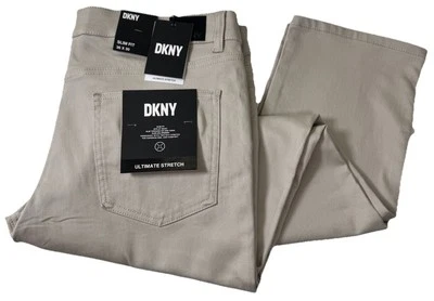 NWT DKNY Mens Ultimate Stretch Pants Stanton Slim Fit 32 33 34 36 38 Beige E1 - Image 1 of 4