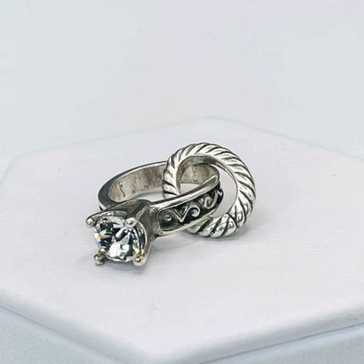 Anillo de diamantes Brighton dije plata compromiso boda celebración joyería Foto 1 de 4