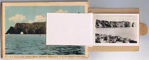 Quebec Postcard Perce Rock With Fold Out Tab 8 Views - Bild 1 von 3