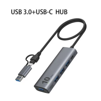 Laptop Docking Station Usb splitter USB-c converter Splitter Adapter usb hub 10G - Image 1 of 4