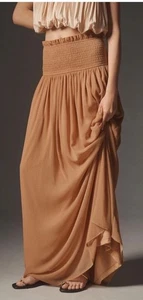 Neu mit Etikett by Anthropologie gesmokter transparenter Maxirock Größe Medium - Bild 1 von 1