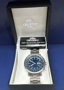 New!! Men’s Orient Japan Titanium Automatic Slide Rule Watch - Picture 1 of 8