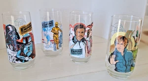 Star Wars 1980 Empire Strikes Back Collector's Glasses Burger King Vintage set 4 - Picture 1 of 10