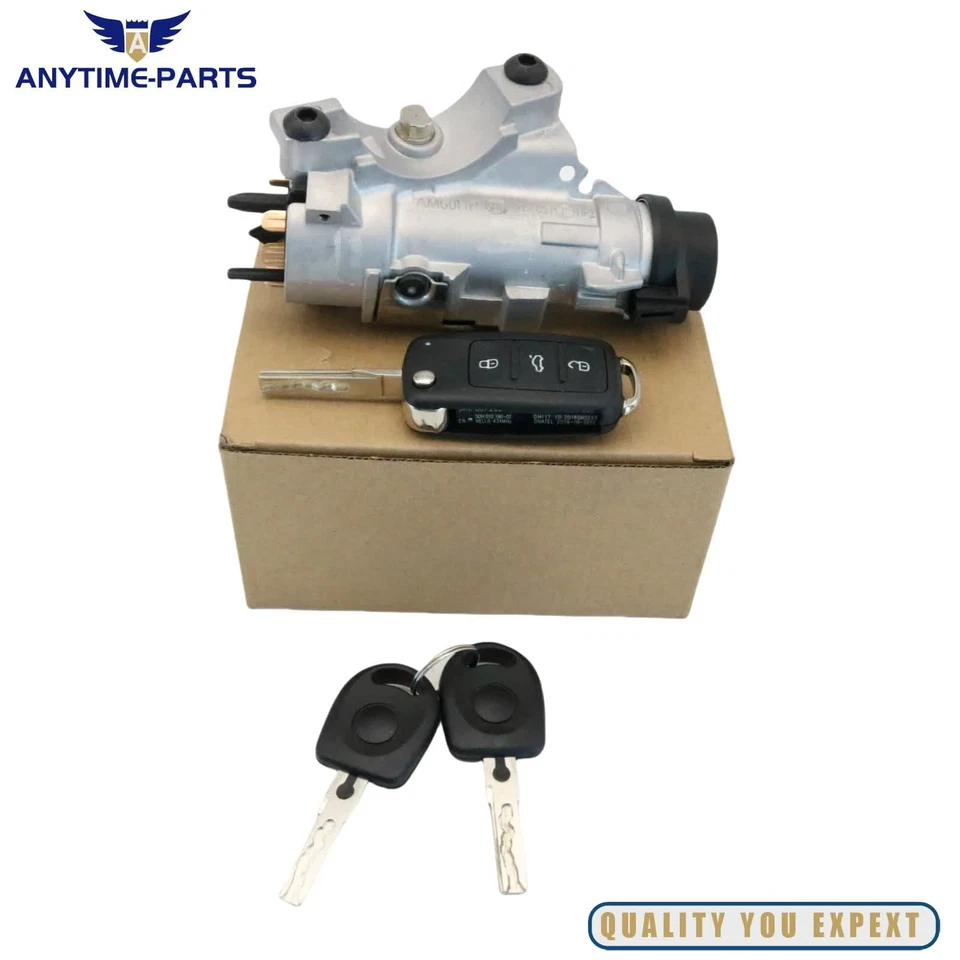 For Volkswagen Jetta Passat Ignition Lock Cylinder Assembly W/ Key Shells - Imagem 1 de 4