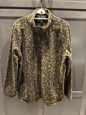 Chaqueta polar LRL Ralph Lauren Active con estampado animal, 2x Foto 1 de 4