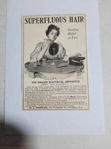 1900 Original Ad Superfluous Hair D.J.  Mahler Providence RI - Picture 1 of 1