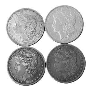 1879 P, 1880 P, 1882 P, 1889 P BUONE CONDIZIONI DOLLARI MORGAN #400207 - Foto 1 di 2