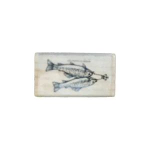 STAMPIN UP ~ FISH ~ WOOD MOUNTED RUBBER STAMP ~ RETIRED - Picture 1 of 2