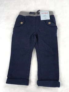 Cat & Jack Girls 18 Months Skinny Stretchy Drawstring Navy Jogger Pants NWT - Picture 1 of 6