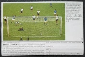 # 46 Mundial 1970 BRD - Italia 3:4 Sepp Maier héroe Huberty álbum coleccionista imagen - Imagen 1 de 1