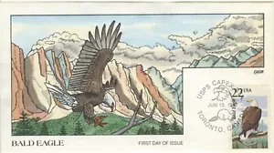 US, #2309 AMERICAN WILDLIFE - BALD EAGLE, Collins Hand-painted First Day Cover - Picture 1 of 1